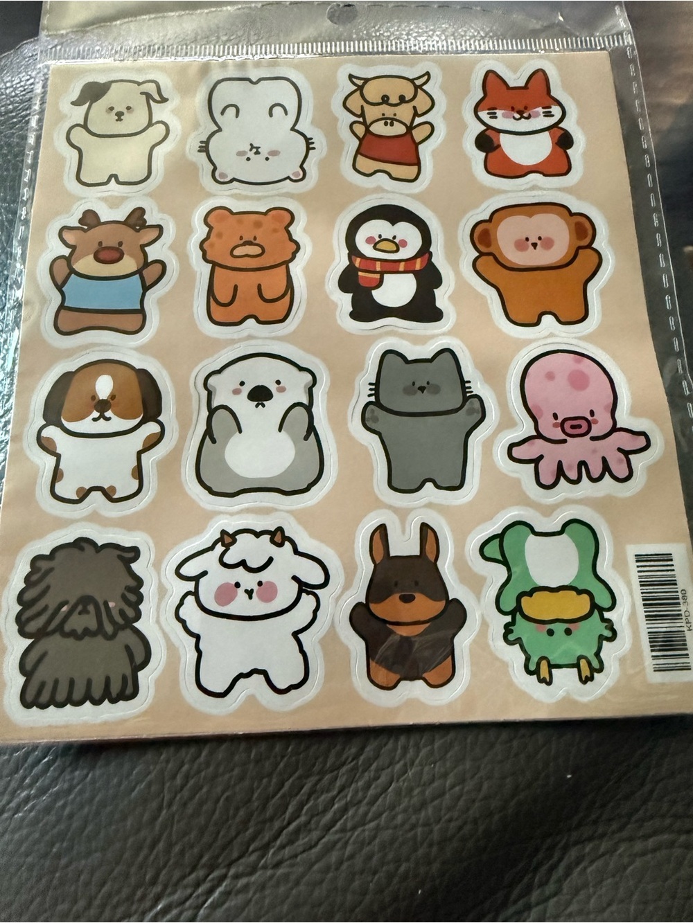 Cute Animal Character Sticker Sheet — Pastel & Neutral Tones. 100 count